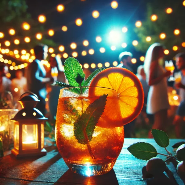 foto di cocktail spritz con amaro rubino lunatico