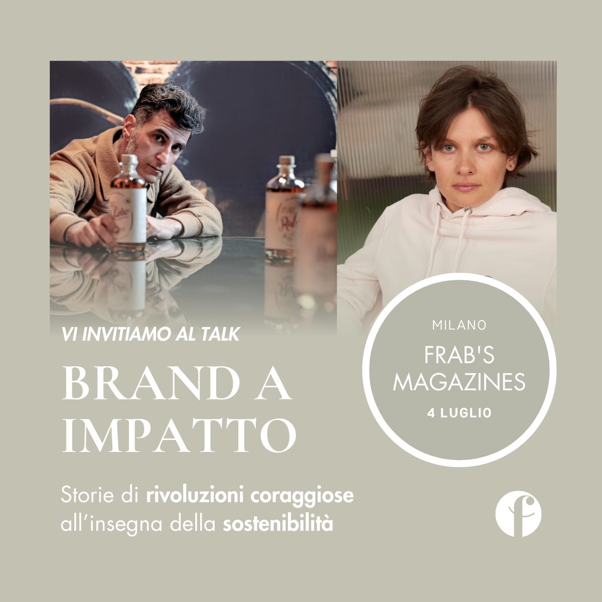 invito evento talk brand a impatto zero frab's magazines milano 4 luglio