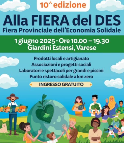 locandina fiera del dea varese economia solidale giardini estensi